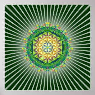 Flower Power of Life / Blume des Lebens Poster