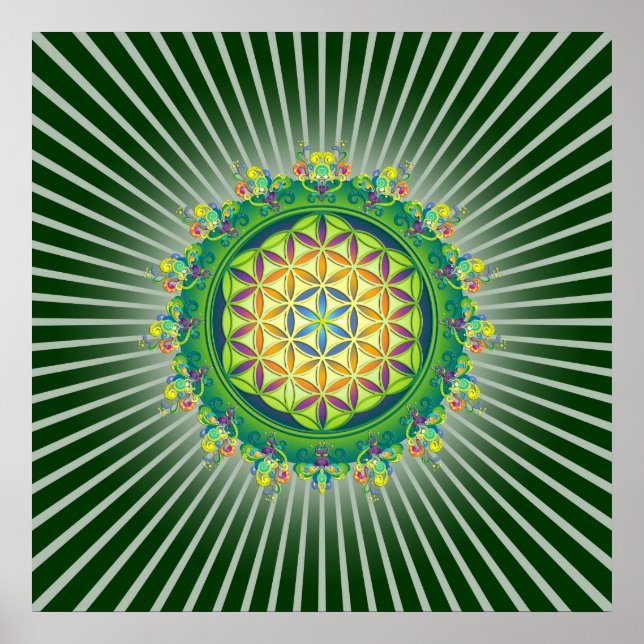 Flower Power of Life / Blume des Lebens Poster (Front)