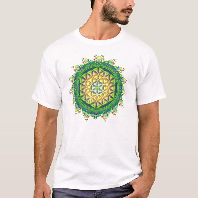 Flower Power of Life / Blume des Lebens T-Shirt (Front)