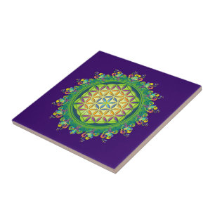 Flower Power of Life / Blume des Lebens Tile