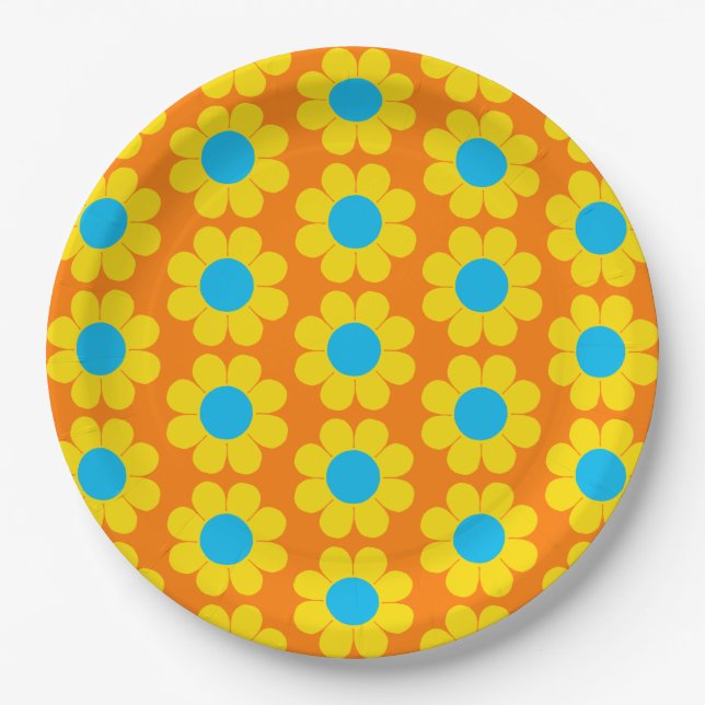 Flower Power Paper Plate (Front)