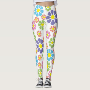 Flower power pattern leggings