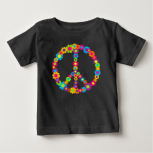 Flower Power Peace Baby T-Shirt