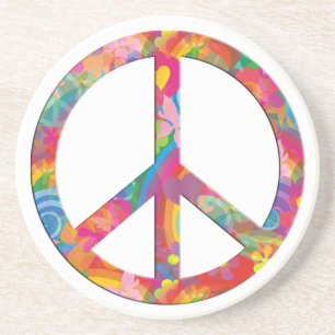 Flower Power Peace Coaster