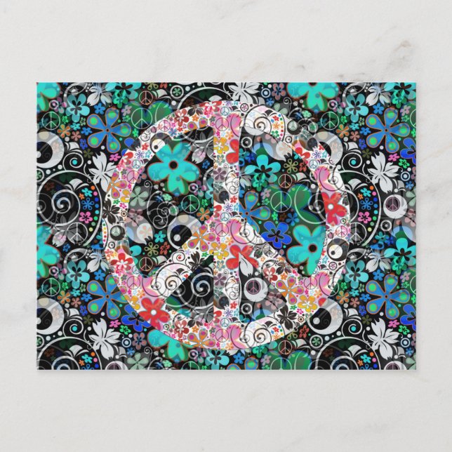 Flower Power Peace I | FlowerPower Postcard (Front)