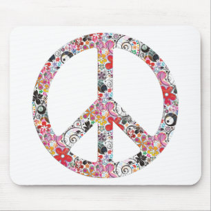 Flower Power Peace I Mouse Mat
