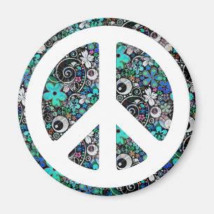 Flower Power Peace II Magnet