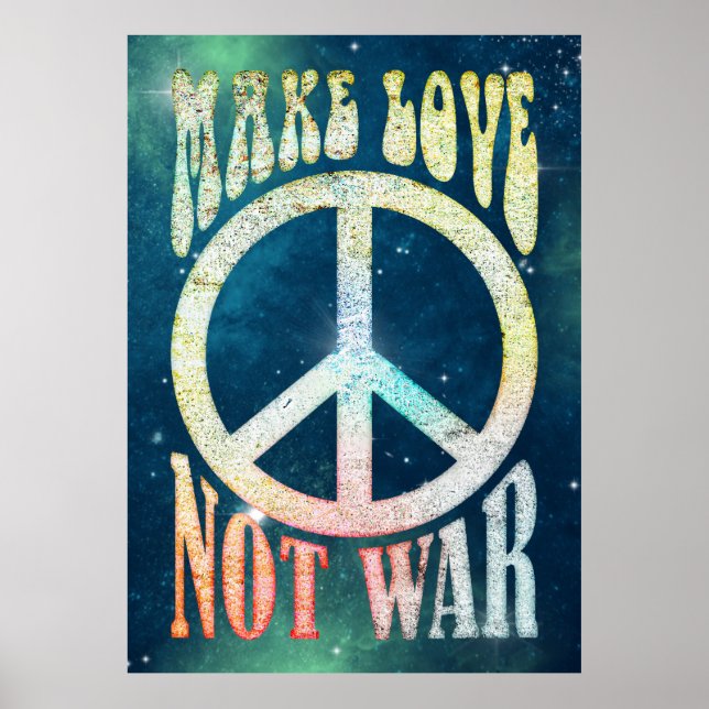 Flower Power Peace - Make Love Not War 1 Poster (Front)