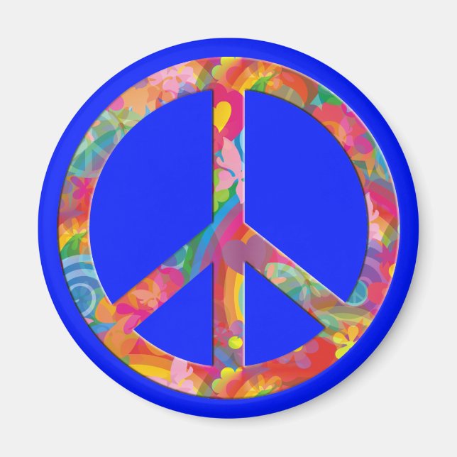 Flower Power Peace | royal Magnet (Front)