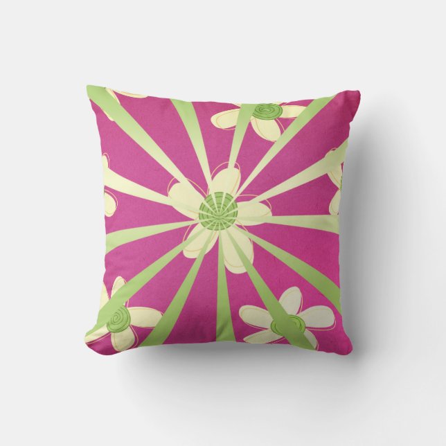 Flower Power Pink Cushion (Front)