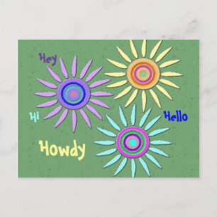 Flower Power Postcard