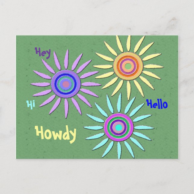 Flower Power Postcard (Front)