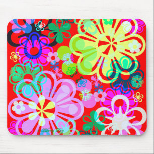 FLOWER POWER PSYCHEDELIC MOUSEPAD