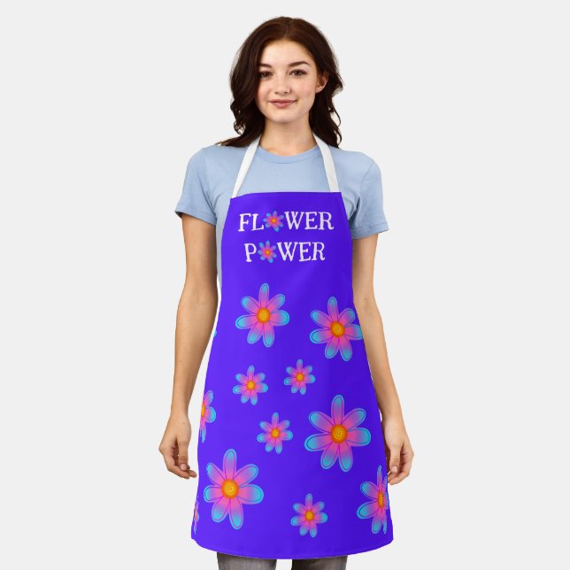 Flower Power Purple Apron (Worn)