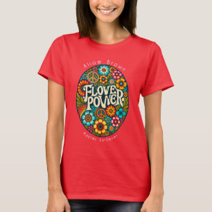 Flower Power Retro Vintage 60’s Custom T-Shirt