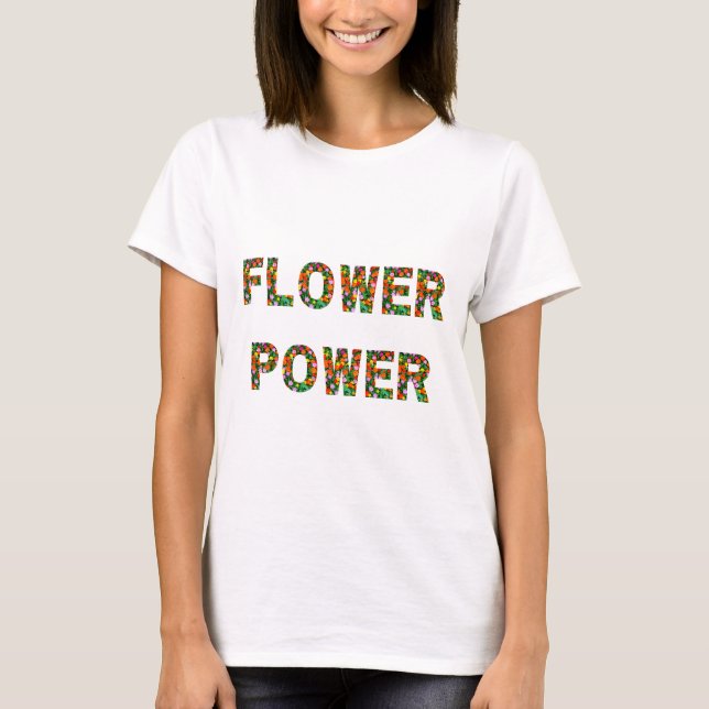 Flower Power Short Sleeve Basic Tee (Front)