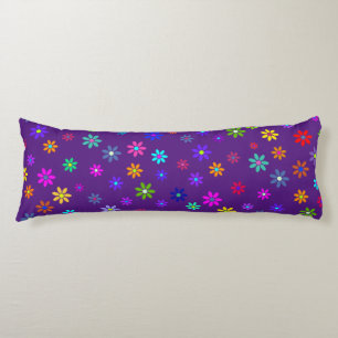 Flower Power Shower - coloured pattern 1 Body Cushion