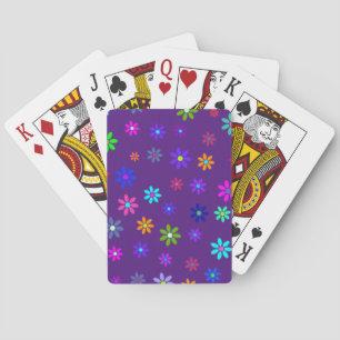 Flower Power Shower - coloured pattern 1 Playing Cards