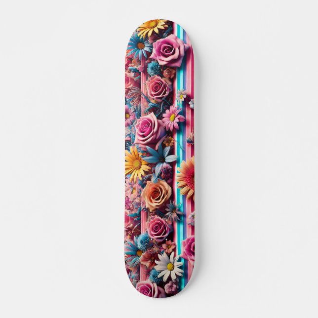 Flower Power Shred Skateboard (Front)