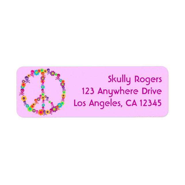 Flower Power Skully Peace (Front)