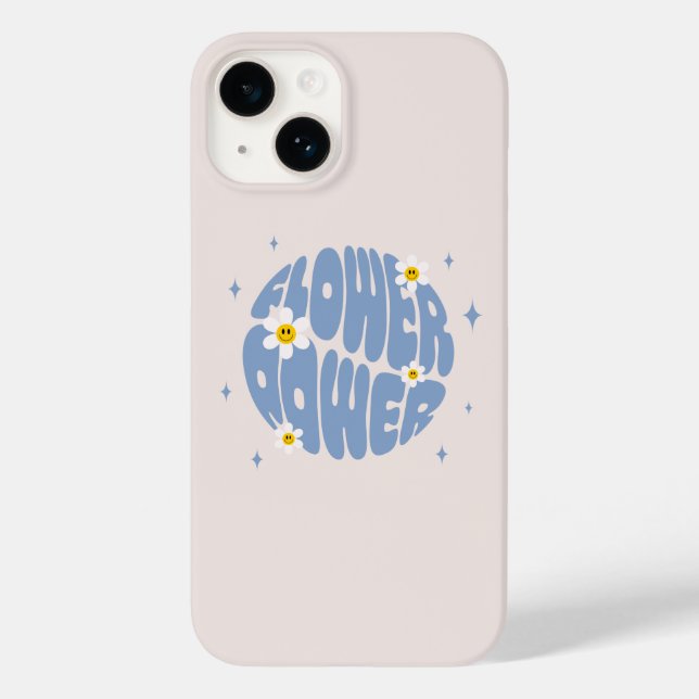 Flower Power Slogan Case-Mate iPhone Case (Back)