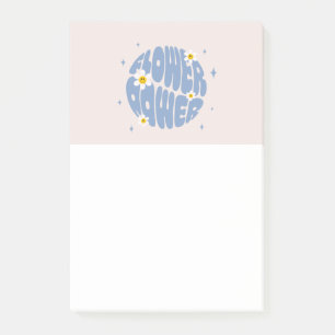 Flower Power Slogan Post-it Notes
