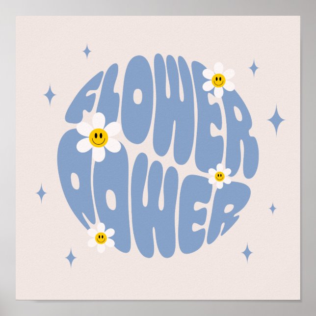 Flower Power Slogan Poster (Front)