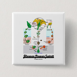 Flower Power Spirit (Angiosperm Life Cycle) 15 Cm Square Badge
