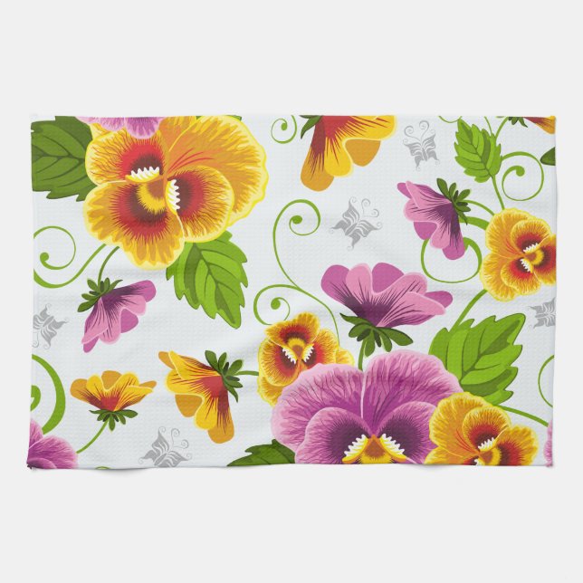 Flower Power Tea Towel (Horizontal)