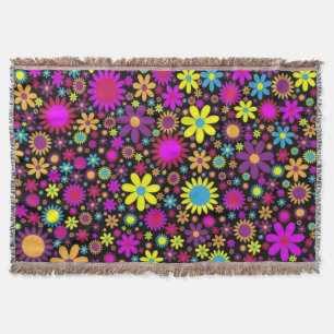 Flower Power Throw Blanket