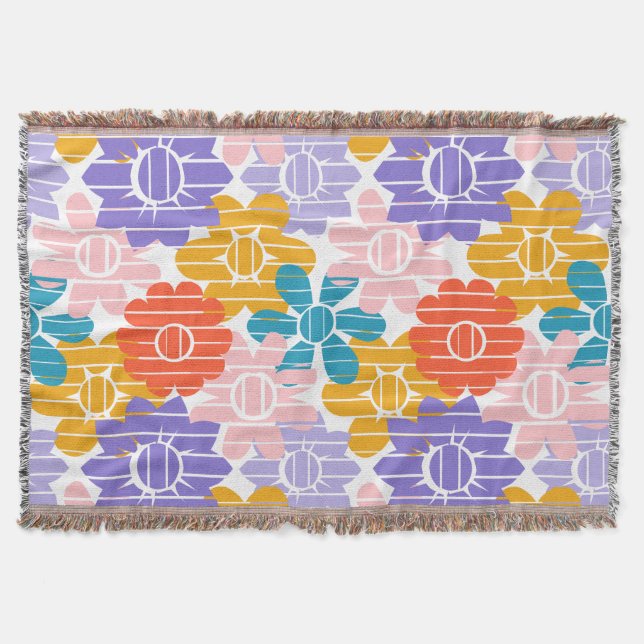 Flower Power  Throw Blanket (Front)
