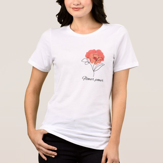Flower power Tri-Blend shirt (Front)