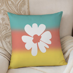 Flower Power Vibrant Dorm Room Decor, Cushion