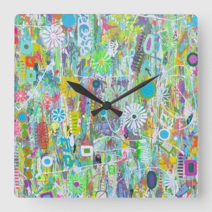 Flower Power Wall Clock