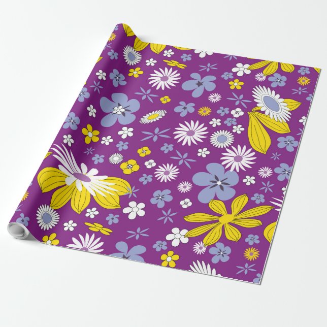 flower power wrapping paper (Unrolled)