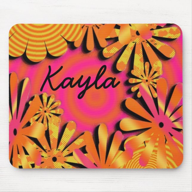 flower powerr mouse mat (Front)