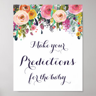 Flower Predictions for Baby Sign Baby Shower