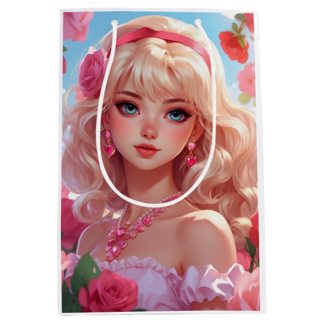 Flower princess  medium gift bag (Front)