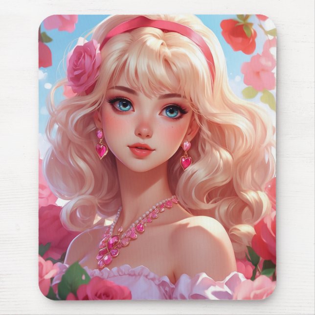 Flower princess  mouse mat (Front)
