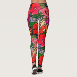 Flower Print Leggings for Women
