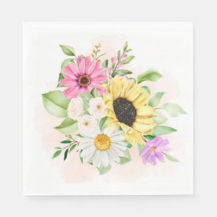 Flower Print Paper Napkins