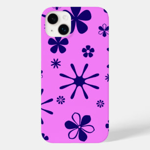 Flower Print Pink and Purple Case-Mate iPhone 14 Plus Case