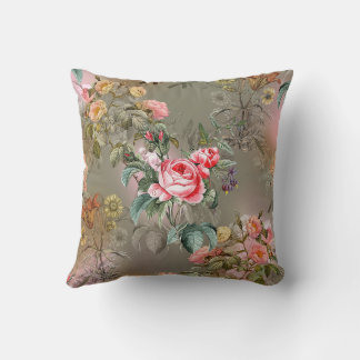 flower print throw pillows