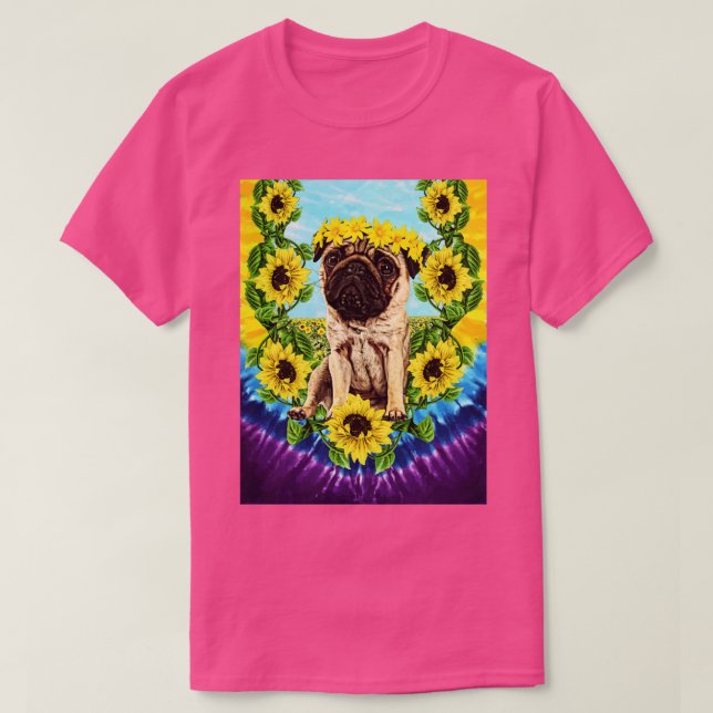 Flower pug T-Shirt (Design Front)