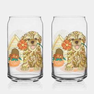 Flower Pup Soda Glass