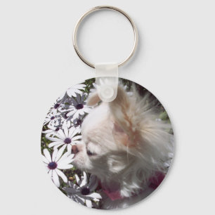 Flower Puppy Keychain