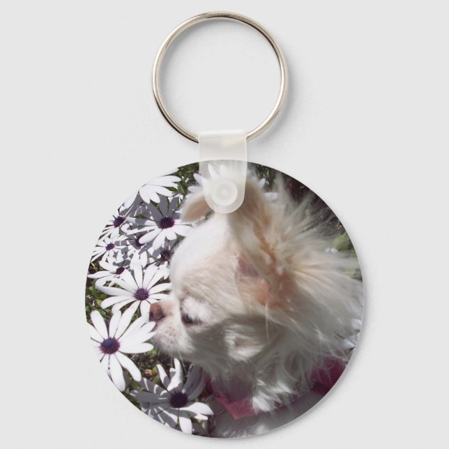 Flower Puppy Keychain (Front)