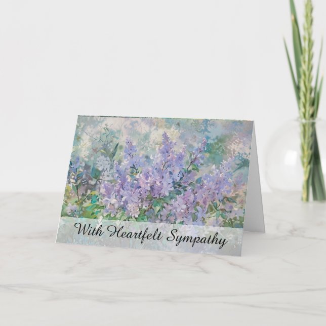 *~* Flower Purple Painting TV2 Sympathy Love Light Card (Front)