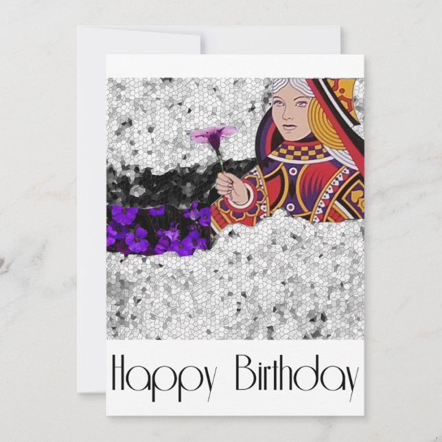 Flower Queen HAPPY BIRTHDAY card (Front)