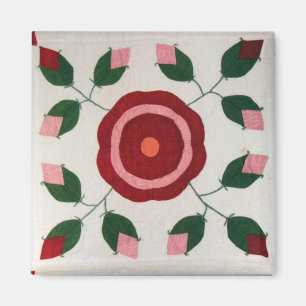 Flower Quilt Block Magnet